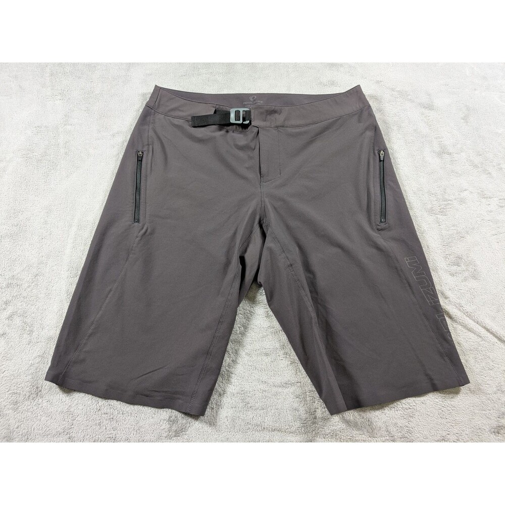 Pearl Izumi Elevate Shell Shorts Gray 34 Standard Fit Bike Athleisure Spell Out - Picture 2 of 10